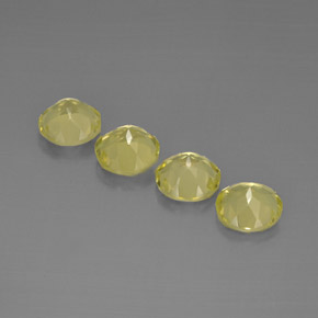 Pedras preciosas de quartzo amarelo natural de  ct, corte redondo, VVS-VS