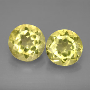 Pedras preciosas de quartzo amarelo natural de  ct, corte redondo, VVS-VS