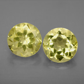 Pedras preciosas de quartzo amarelo natural de  ct, corte redondo, VVS-VS