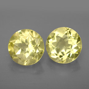 Pedras preciosas de quartzo amarelo natural de  ct, corte redondo, VVS-VS