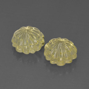 Pedras preciosas de quartzo amarelo natural de  ct, corte flor, transparente