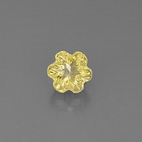 Quartzo amarelo natural 2,19ct, corte flor, transparente