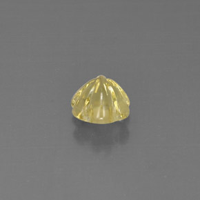 Quartzo amarelo natural 2,19ct, corte flor, transparente