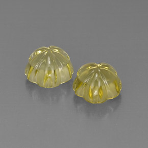 Pedras preciosas de quartzo amarelo natural de  ct, corte flor, transparente