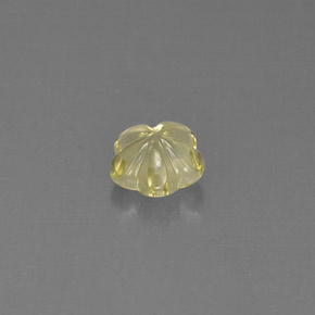 Quartzo amarelo natural 1,86ct, corte flor, transparente