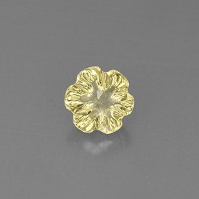 Quartzo amarelo natural 2,62ct, corte flor, transparente