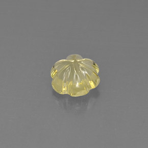 Quartzo amarelo natural 2,62ct, corte flor, transparente