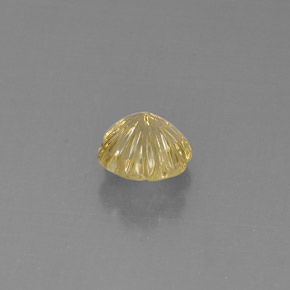 Quartzo amarelo natural 2,47ct, corte flor, transparente