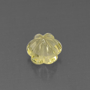 Quartzo amarelo natural 2,42ct, corte flor, transparente