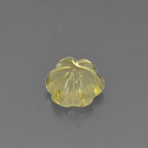 Quartzo amarelo natural 2,98ct, corte flor, transparente