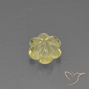 Quartzo Amarelo claro Natural 2.83ct, Flor cortada, Transparente