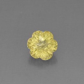 Quartzo amarelo natural 2,52ct, corte flor, transparente