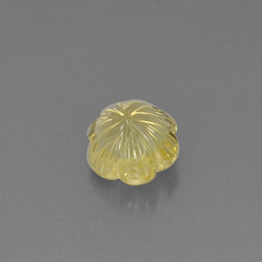 Quartzo amarelo natural 2,52ct, corte flor, transparente