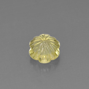 Quartzo amarelo natural 2,57ct, corte flor, transparente