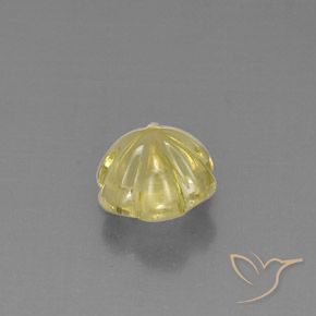 Quartzo Luz amarela Natural 4.06ct, Flor cortada, Transparente