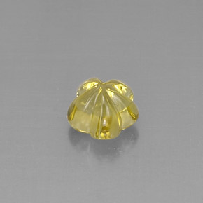 Quartzo amarelo natural 2,49ct, corte flor, transparente