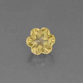Quartzo amarelo natural 2,93ct, corte flor, transparente