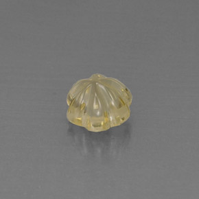 Quartzo amarelo natural 2,93ct, corte flor, transparente