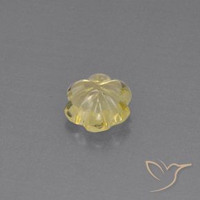 Quartzo Amarelo claro Natural 2.60ct, Flor cortada, Transparente