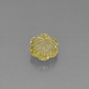Quartzo amarelo natural 2,67ct, corte flor, transparente