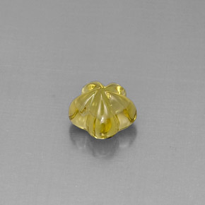 Quartzo amarelo natural 2,52ct, corte flor, transparente