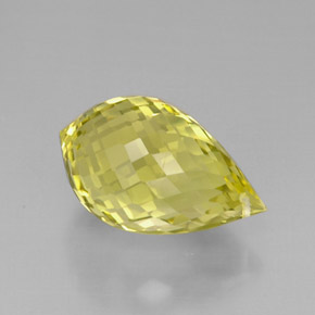 Quartzo Limão Natural 22.69ct, Briolette, VVS-VS