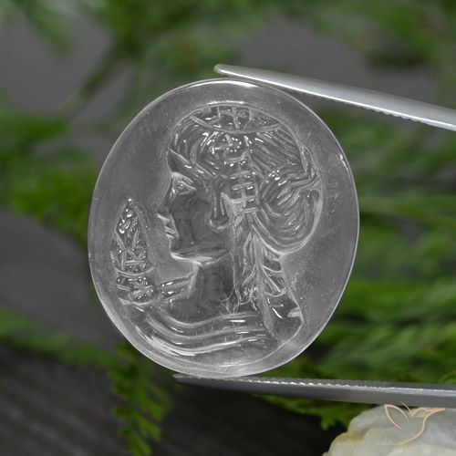 34.18ct Natural Branco claro Quartzo, Chique, Transparente