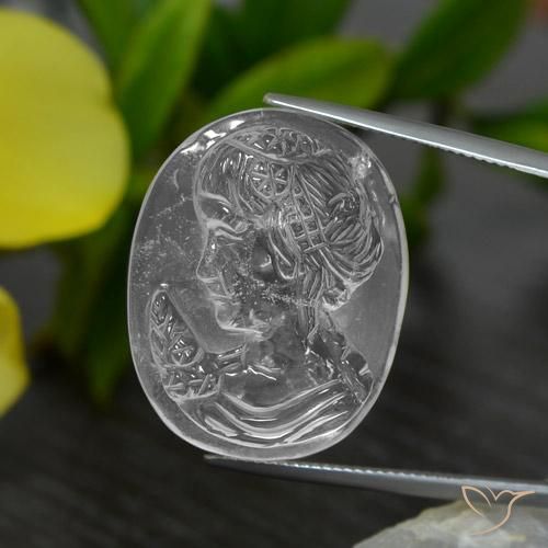 35.42ct Natural Branco claro Quartzo, Chique, Transparente