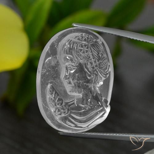 Quartzo Branco claro Natural 35.42ct, Chique, Transparente