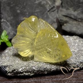 Quartzo amarelo natural 60,55ct, forma extravagante, transparente