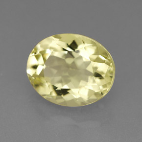 Quartzo amarelo natural 3,05ct, corte oval, VVS