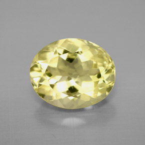 Quartzo amarelo natural 3,12ct, corte oval, VVS-VS