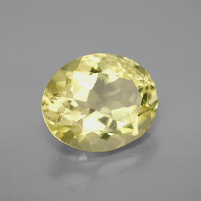 Quartzo amarelo natural 3,12ct, corte oval, VVS-VS