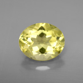 Quartzo amarelo natural 3,55ct, corte oval, VVS