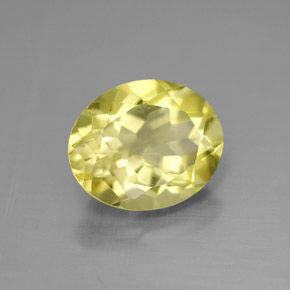 Quartzo amarelo natural 3,55ct, corte oval, VVS