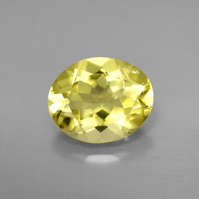 Quartzo amarelo natural 3,24ct, corte oval, VVS-VS