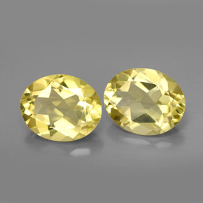 Pedras preciosas de quartzo amarelo natural de  ct, corte oval, VVS