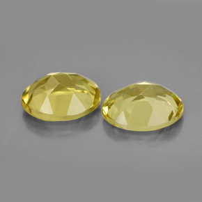Pedras preciosas de quartzo amarelo natural de  ct, corte oval, VVS
