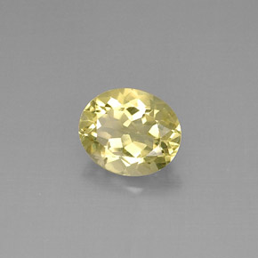 Quartzo amarelo natural 3,29ct, corte oval, VVS