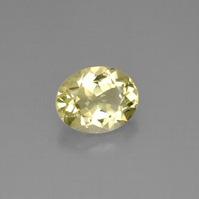 Quartzo amarelo natural 3,86ct, corte oval, VVS