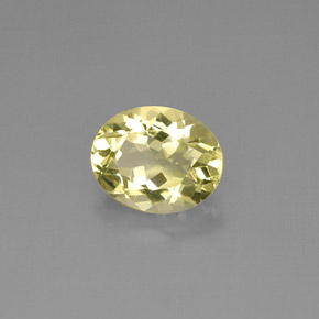 Quartzo amarelo natural 3,86ct, corte oval, VVS