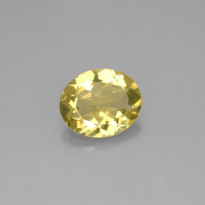 Quartzo amarelo natural 2,86ct, corte oval, VVS