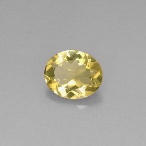 Quartzo amarelo natural 2,86ct, corte oval, VVS