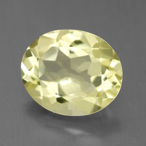 Quartzo amarelo natural 3,05ct, corte oval, VVS