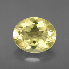 Quartzo amarelo natural 3,07ct, corte oval, VVS