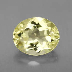 Quartzo amarelo natural 3,38ct, corte oval, VVS