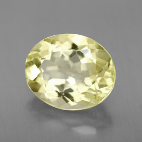 Quartzo amarelo natural 3,38ct, corte oval, VVS