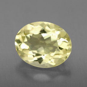 Quartzo amarelo natural 3,60ct, corte oval, VVS