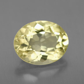 Quartzo amarelo natural 3,60ct, corte oval, VVS