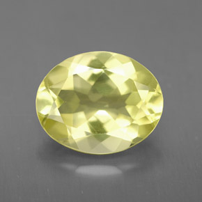 Quartzo amarelo natural 2,97ct, corte oval, VS
